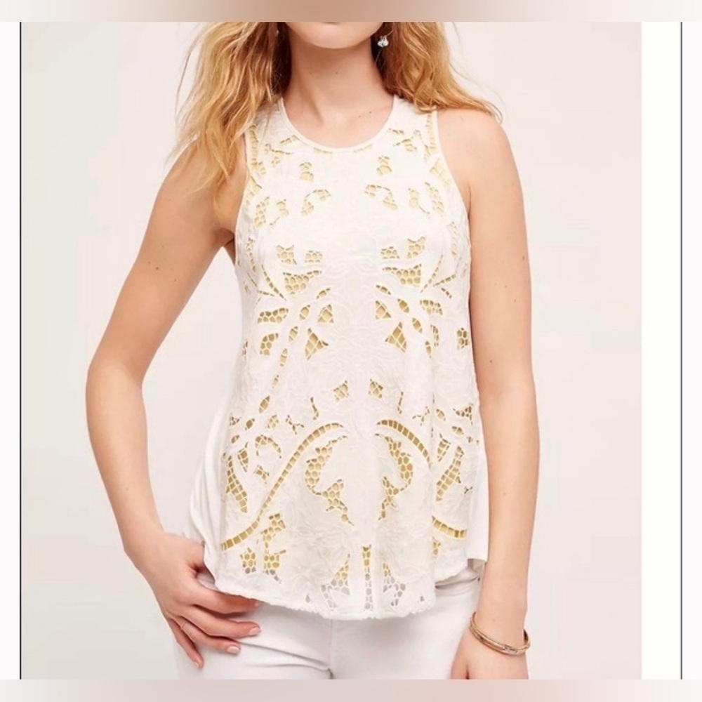 Anthropologie Akemi + Kin Filigree Lace Tank S‎